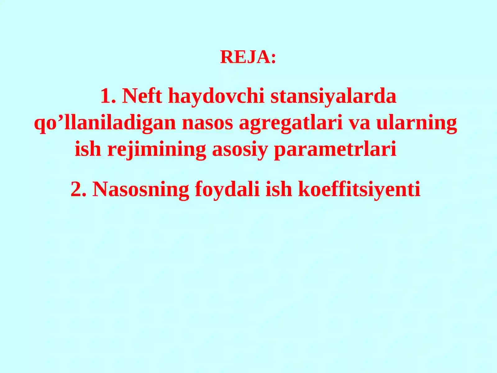 Magistral quvurlardagi neft haydovchi stansiyalarda qo’llaniladigan nasos agregati 2