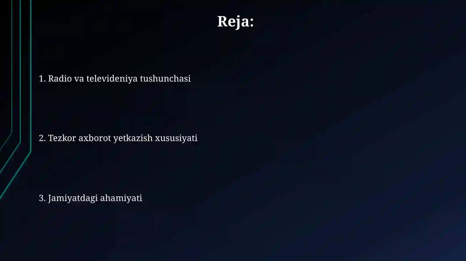 Radio va televideniya tezkor ommaviyaxborotvositalari 2
