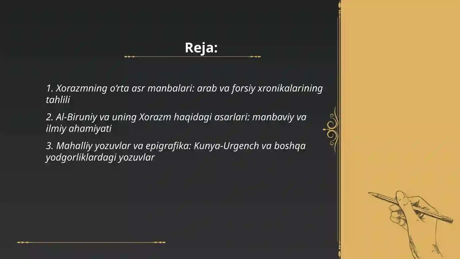 Xorazmning o‘rta asr manbalari: arab va forsiy xronikalarining tahlili 2