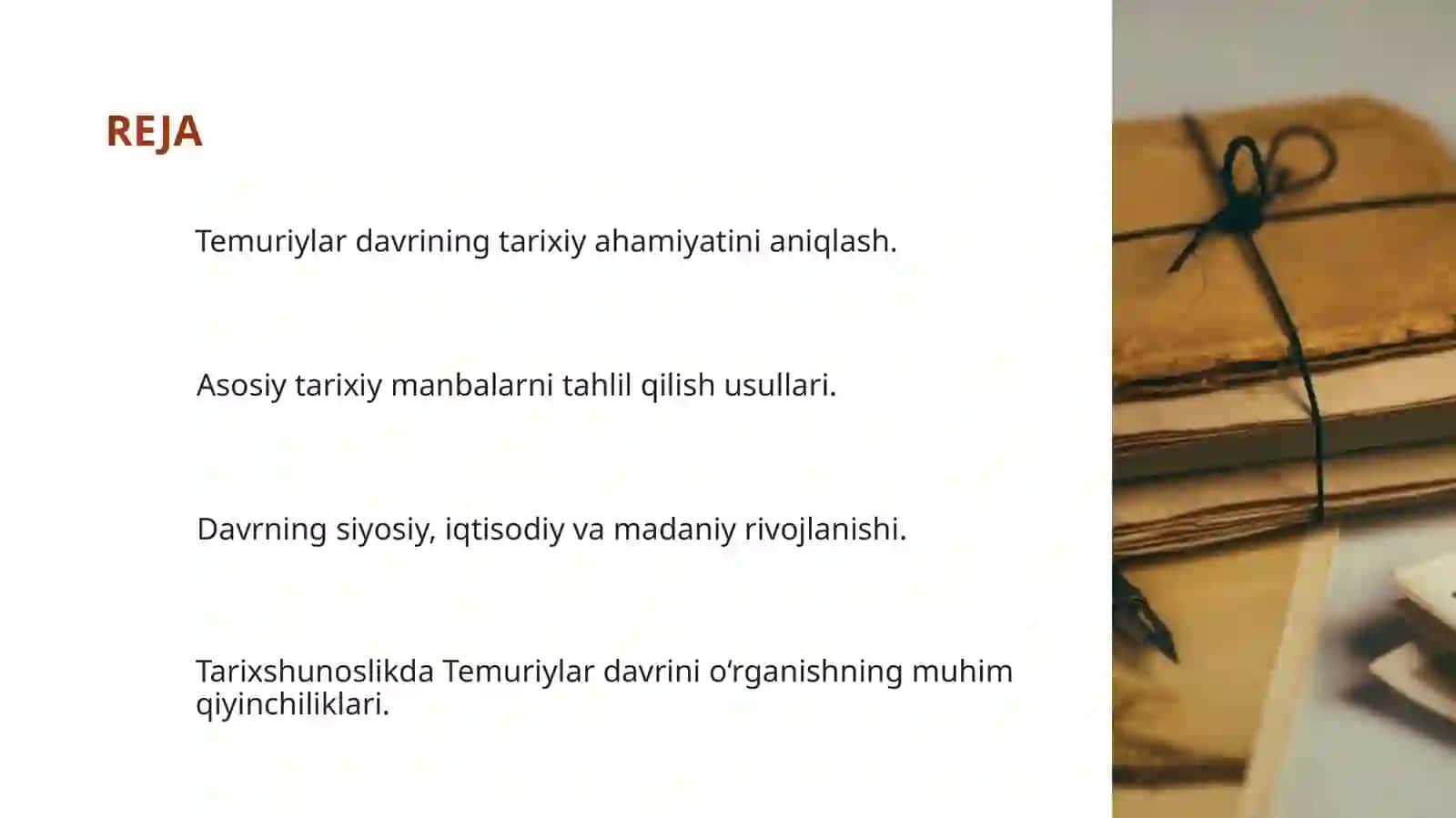 TEMURIYLAR DAVRI TARIXSHUNOSLIGI 2