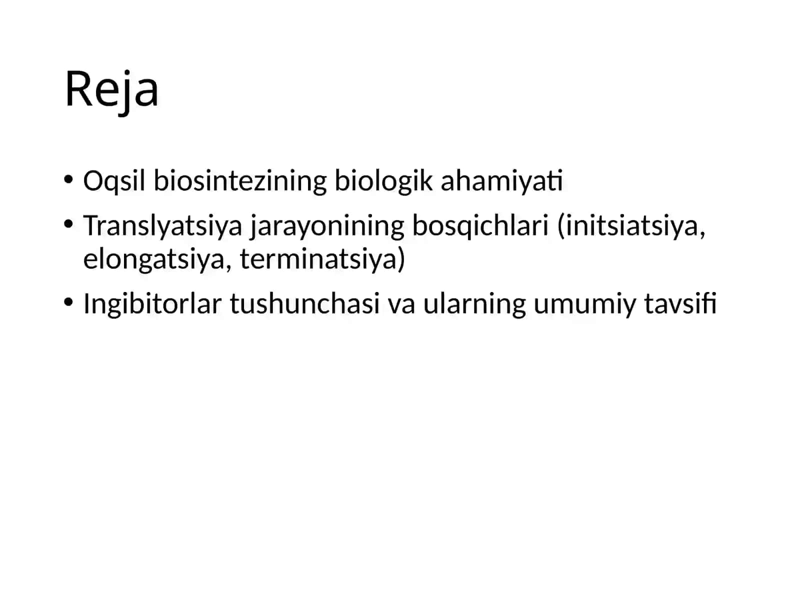 Oqsil biosintezining ingibitorlari 2