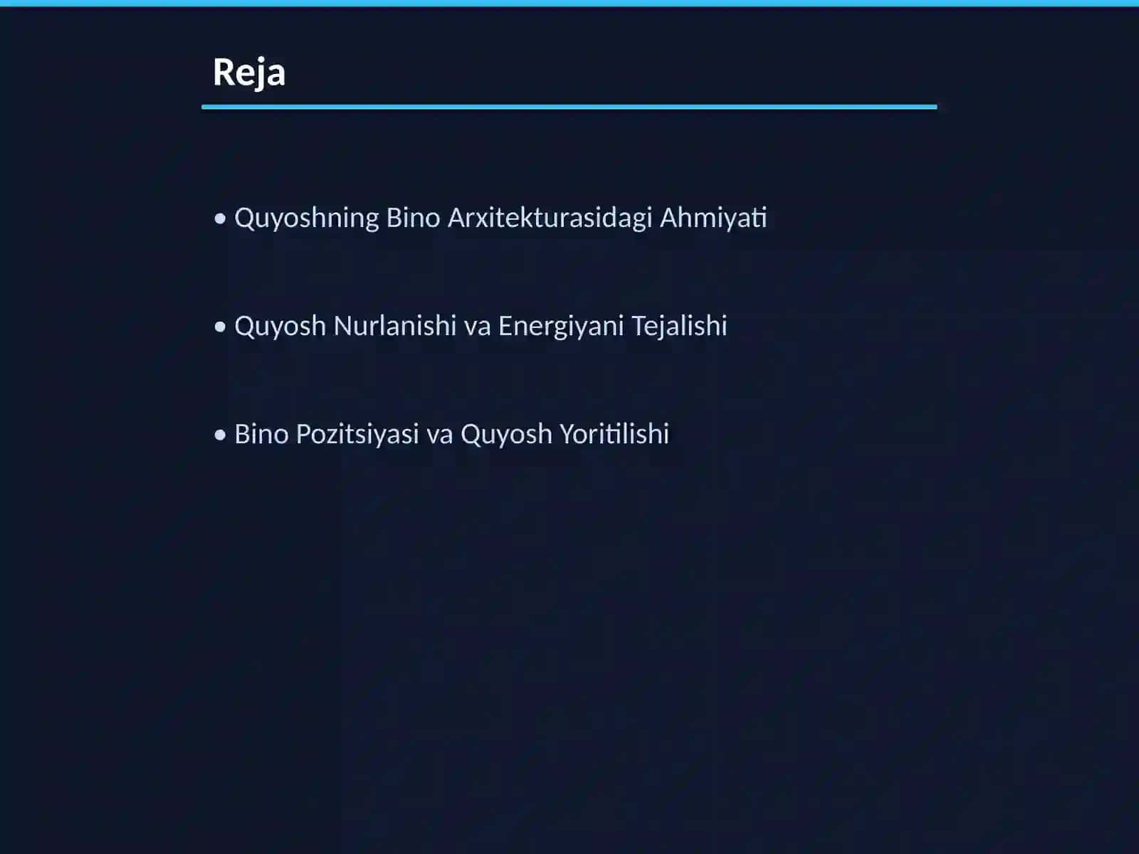Quyoshning arxitektura uchun ahamiyati 2