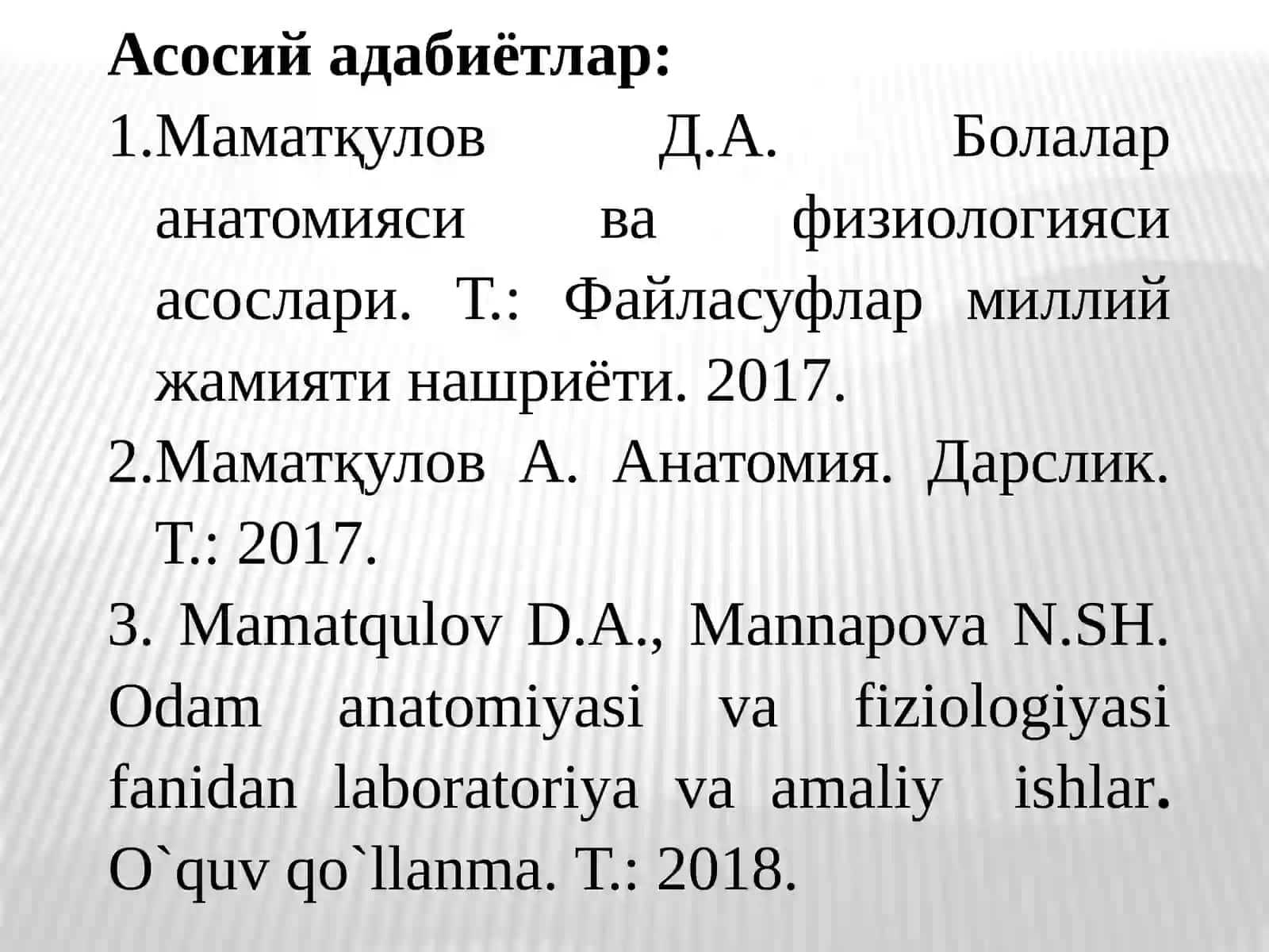 Болалар анатомияси ва физиологияси асослари 2
