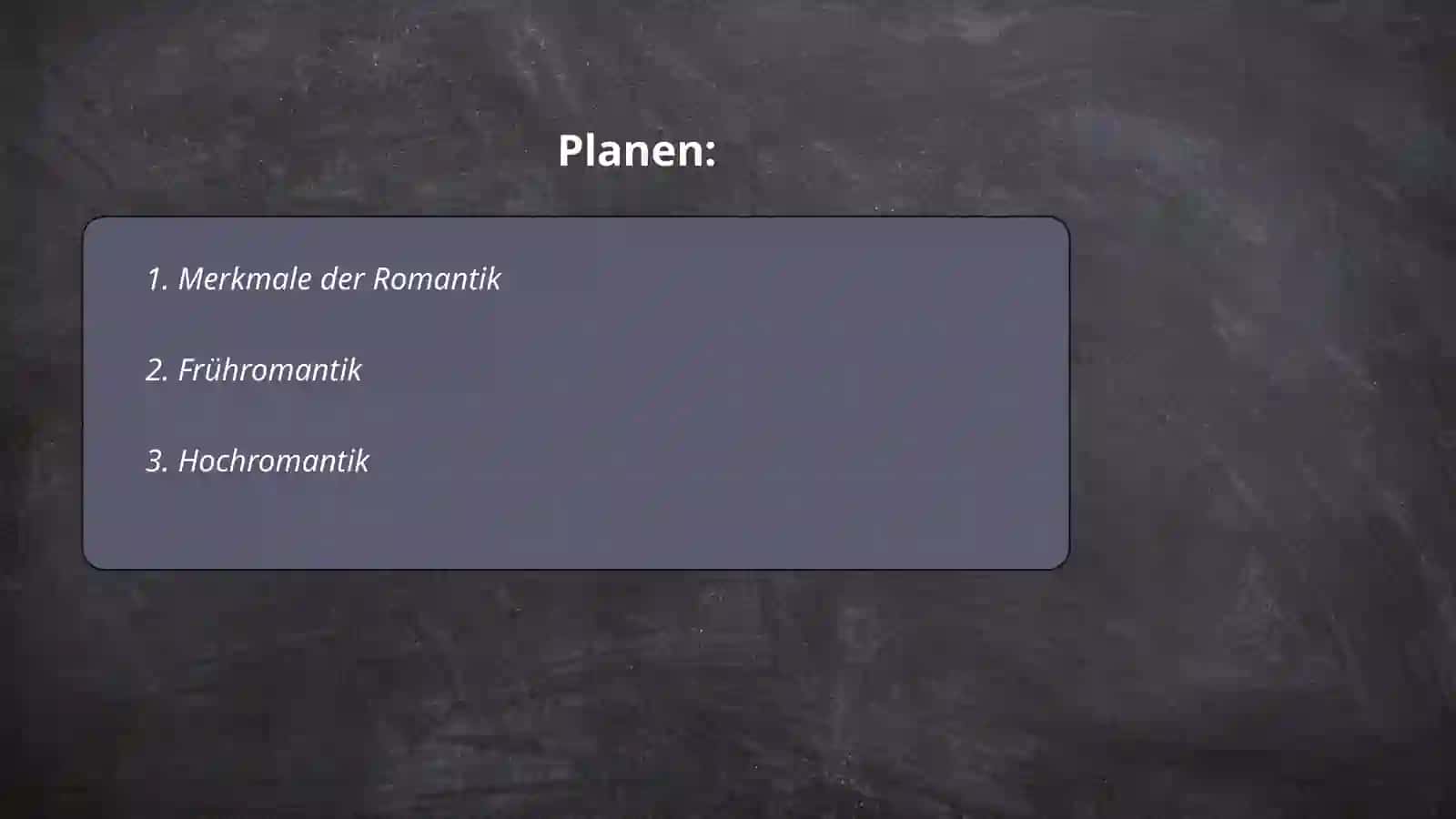 Die Romantik 2