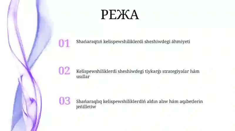 Shańaraqtıń kelispewshiliklerdi sheshiwdegi roli 2