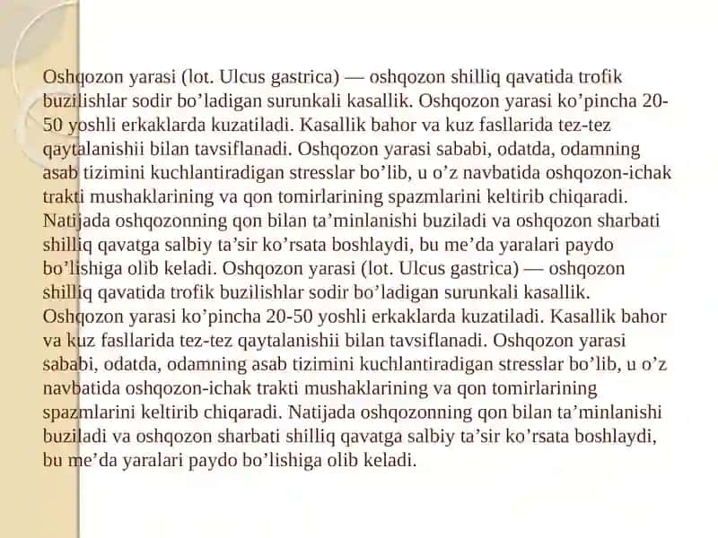 Hazm qilish tizimi patofiziologiyasi 2