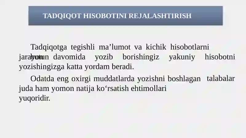 Magistrlik dissertatsiyasi ilmiy tadqiqot turi sifatida 2