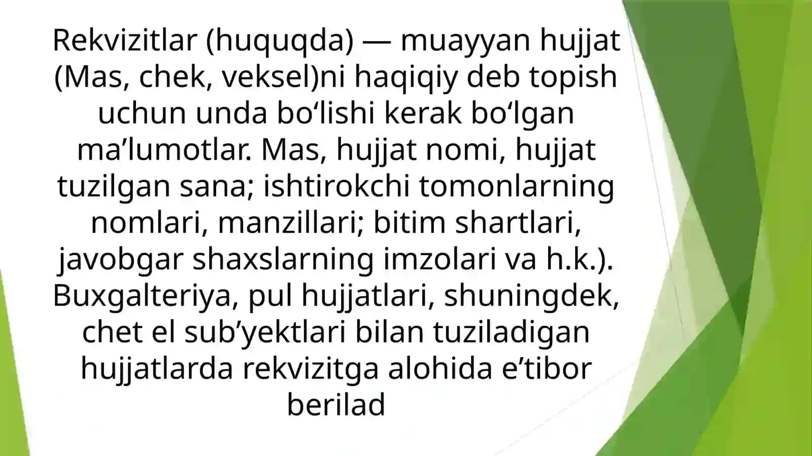 Ish yuritish hujjatlari va rekvizitlar 2