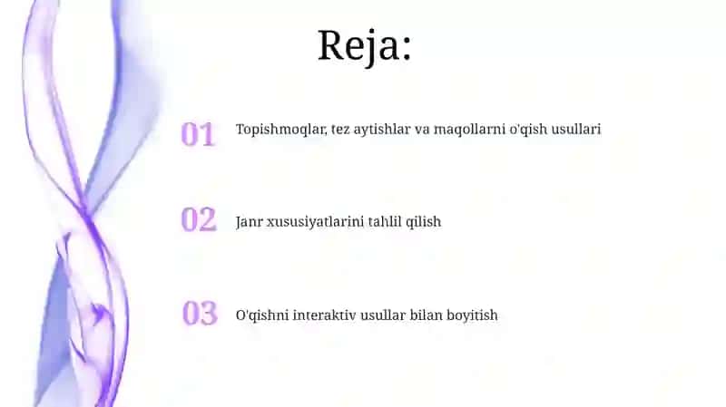 Topishmoqlarni o'qish usullari 2