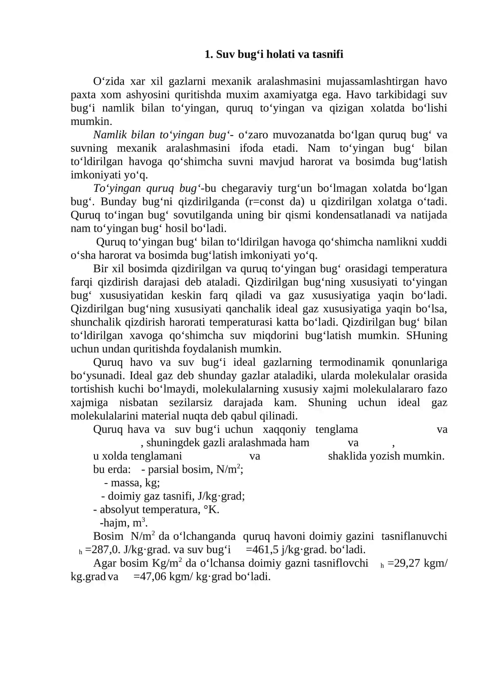 Nam havoning quritish agenti sifatidagi xususiyatlari 2