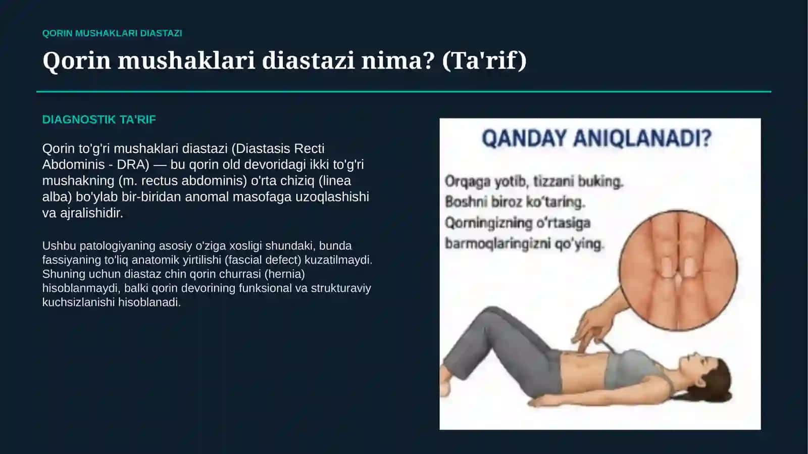 QORIN MUSHAKLARI DIASTAZASI — SABABLARI, BELGILARI, TASHXISI VA PROFILAKTIKASI | 15 SLAYDLI TAQDIMOT 2