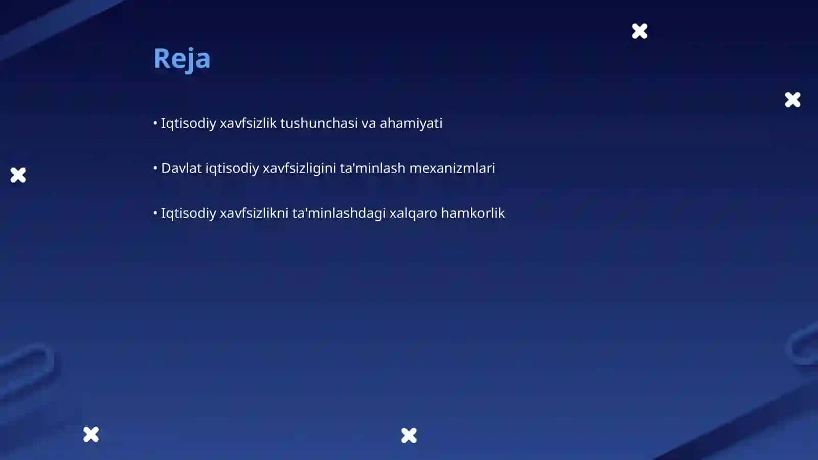 Davlatning iqtisodiy xavfsizligi va uni taminlashining ustuvor yonalishlari 2