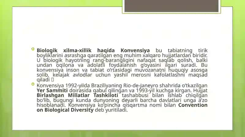 Biologik xilma-xillik haqida Konvensiya 2