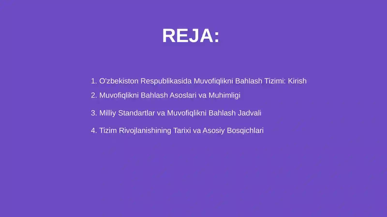O'zbekiston Respublikasida Muvofiqlikni Baxolash Tizimi 2