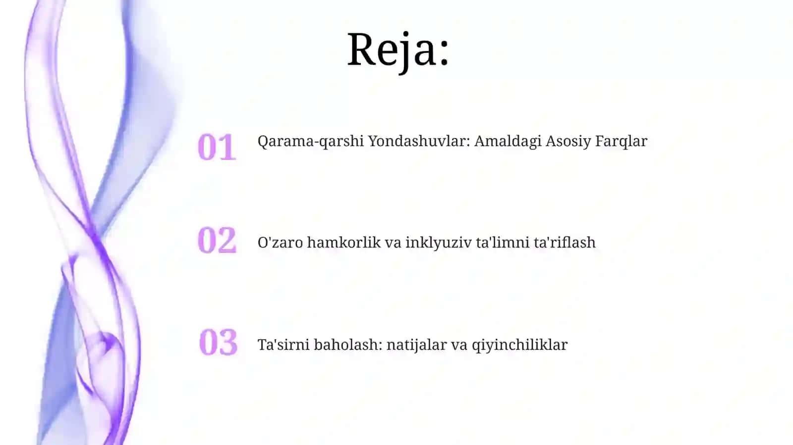 Inkulyuzivvabirgalikdaoʼqitishularningasosiyfarqlarinifarqlash 2