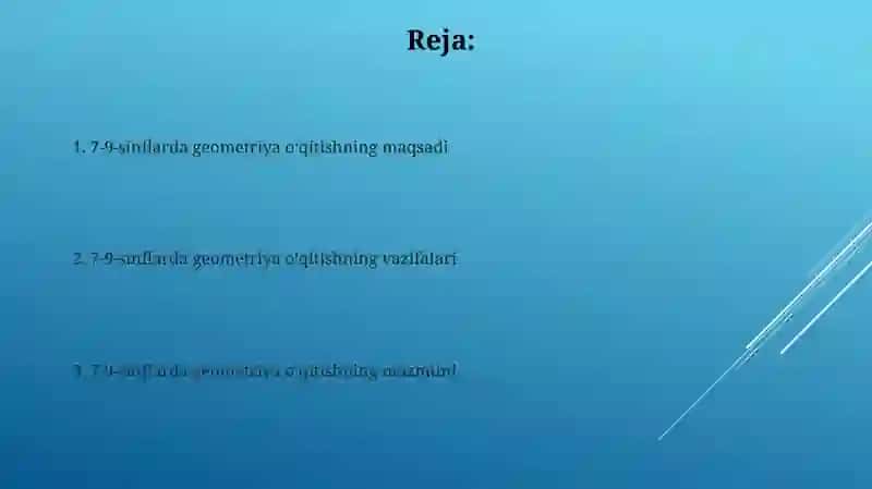 7-9-sinflarda geometriya oʻqitishning maqsadi, vazifasi va mazmuni 2