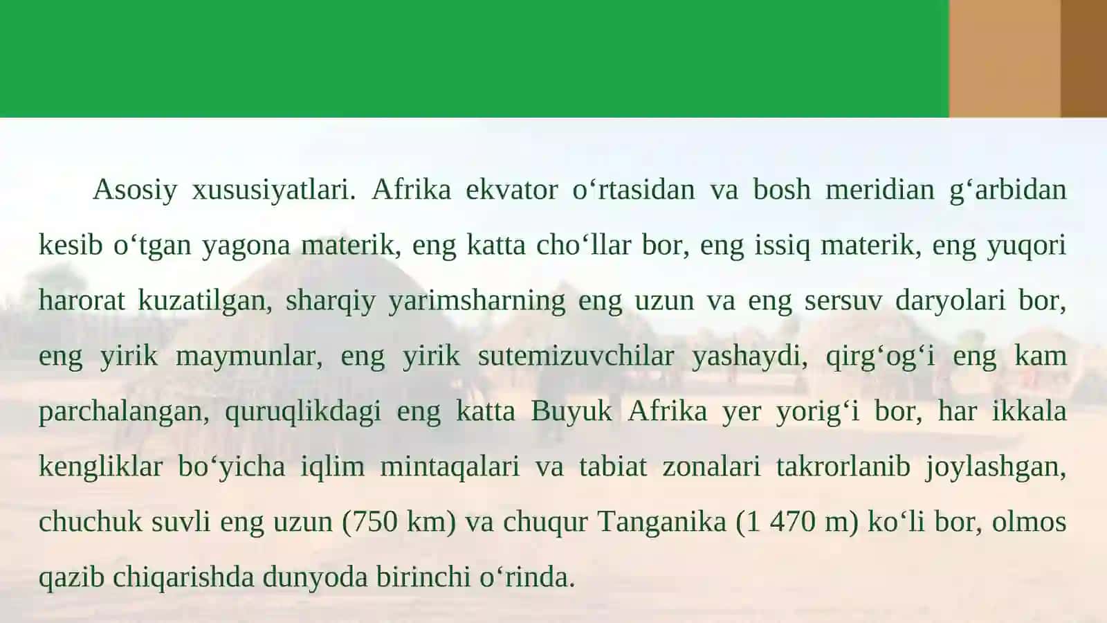 Afrika materigining geografik o‘rni va o‘rganilish tarixi 2