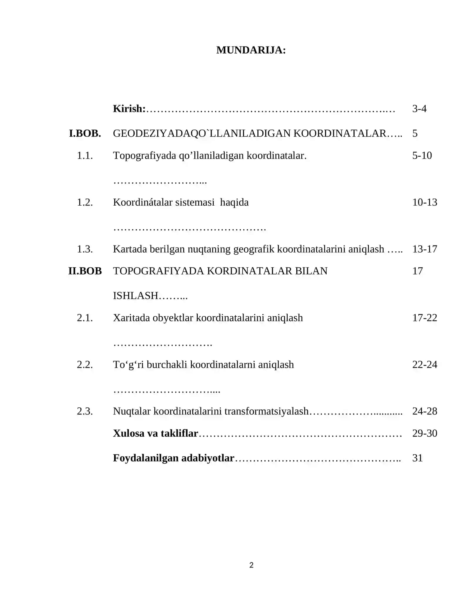 Geodeziya, Kartografiya va Kadastr 2