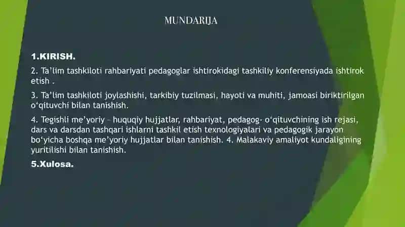 Malakaviy amaliyot hisoboti 2