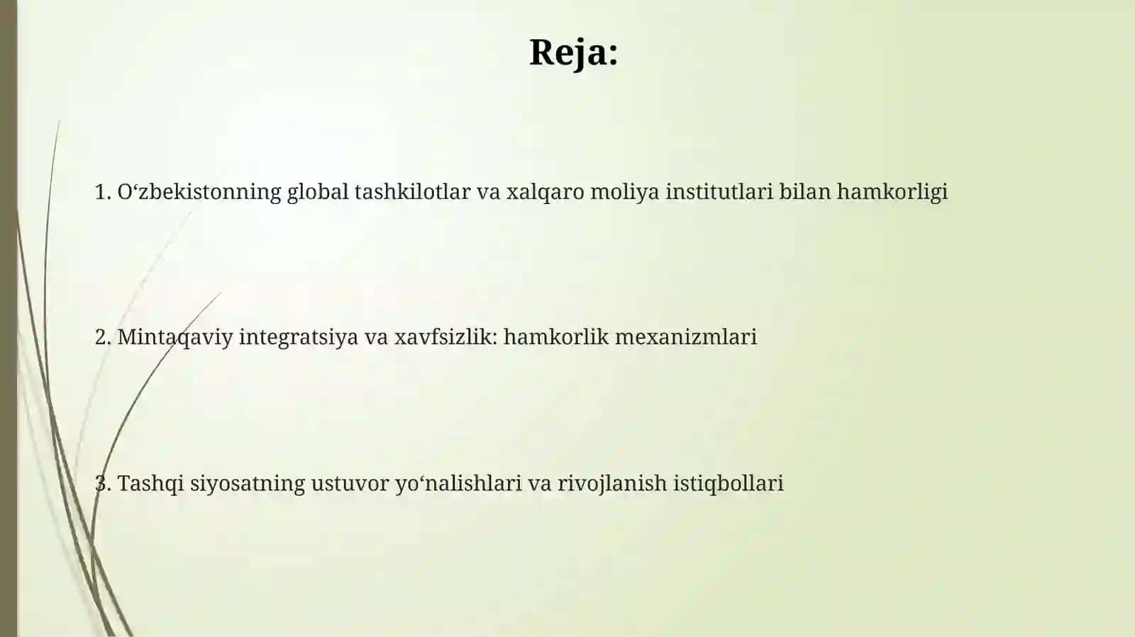 O‘zbekistonning xalqaro tashkilotlar bilan hamkorlik aloqalari 2