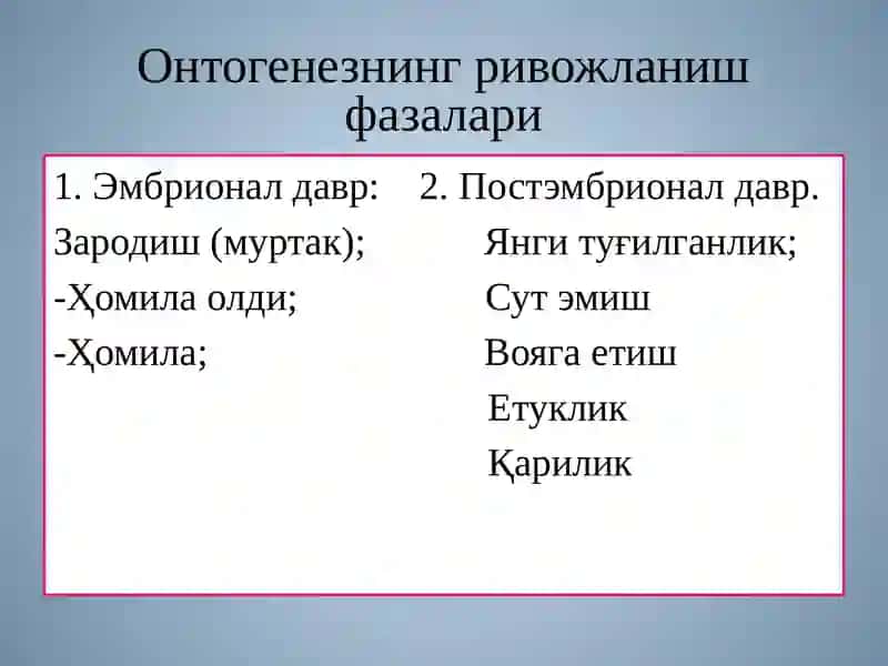 Қишлоқ хўжалик ҳайвонларини ўсиш ўсиш ва ривожланиш конуниятлари 2