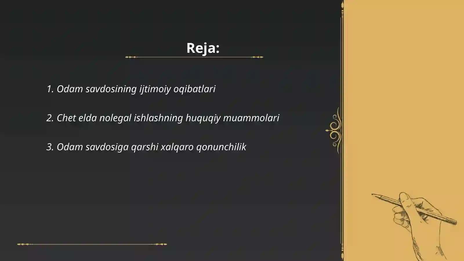 Odam savdosi chet davlatidagi noqonuniy ishlashning salbiy oqibatlari va ularning oldini olish 2