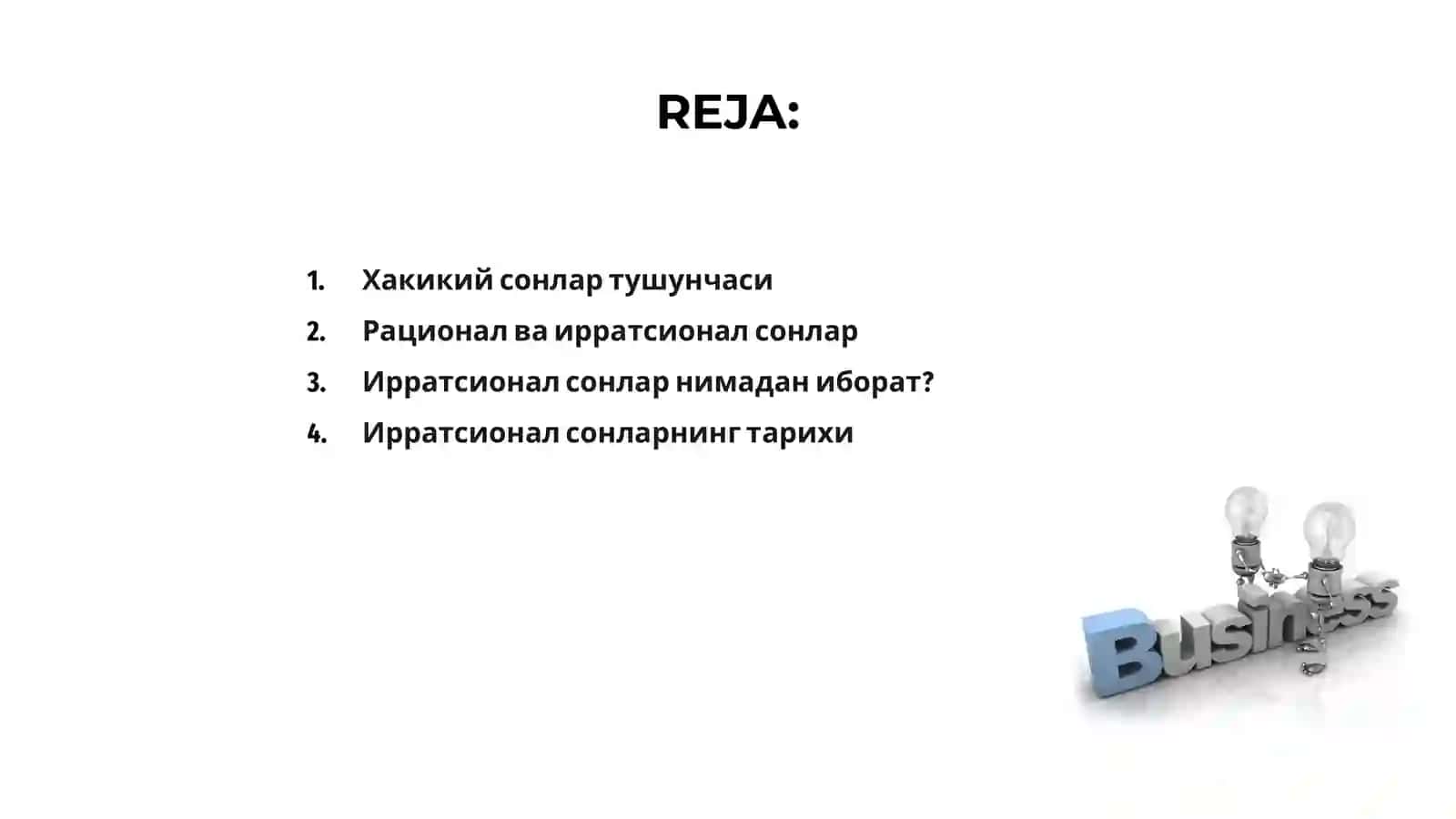 Хакикий сонлар ирратсионал сон тушунчаси 2