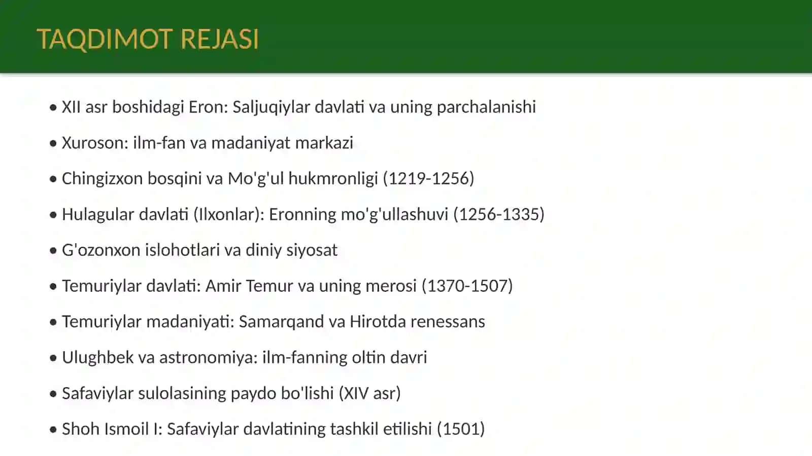 XII-XVII asrlarda Eron 2