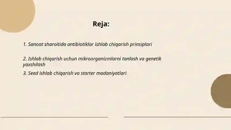 Sanoat sharoitida antibiotiklar olish 2