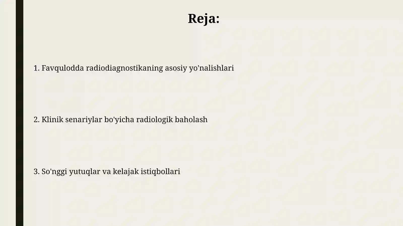 Shoshilinch tibbiy holatlar nur tashxisi 2