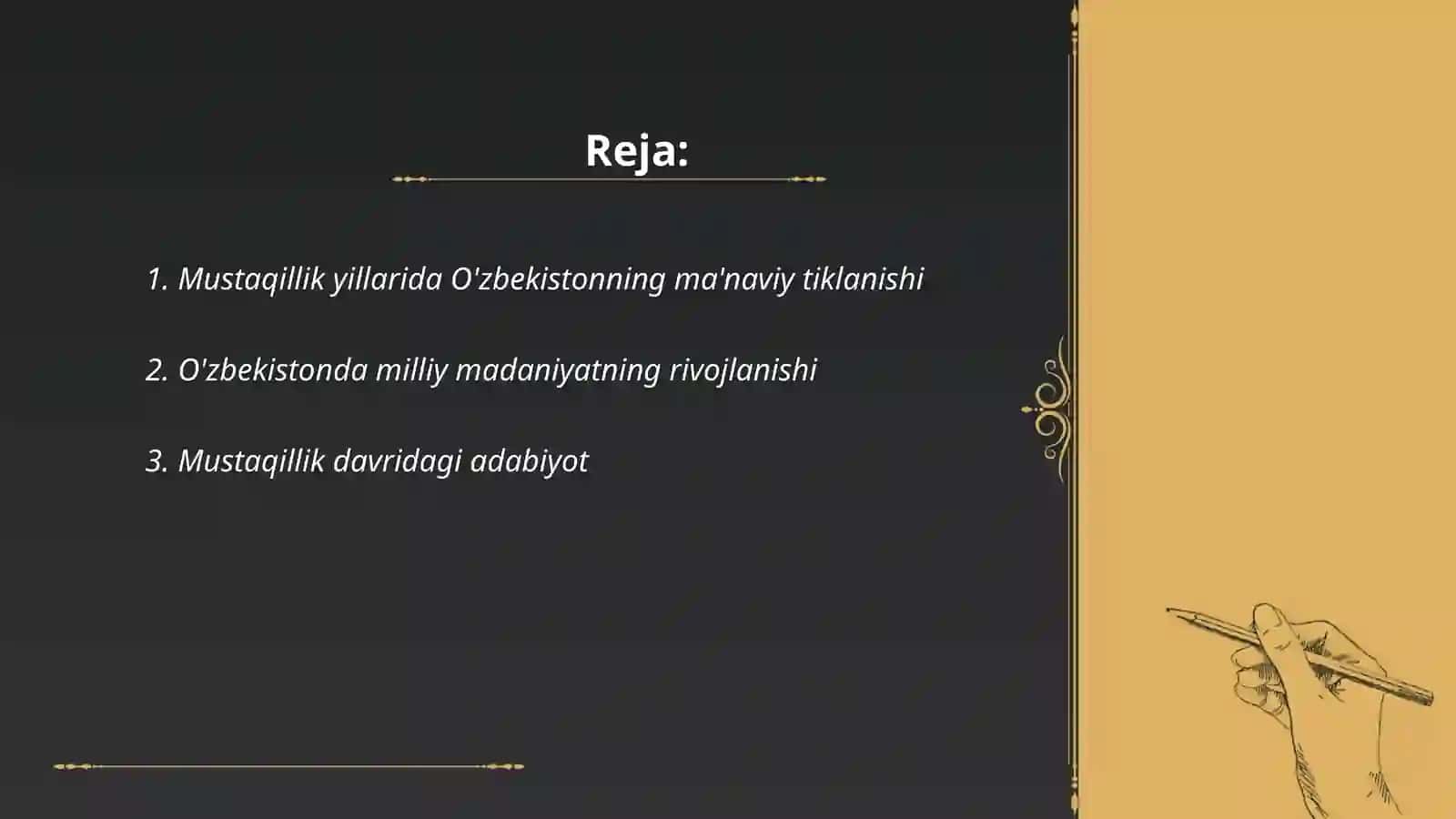 Mustaqillik yillarida O'zbekistondagi ma‘naviy va madaniy taraqqiyot 2