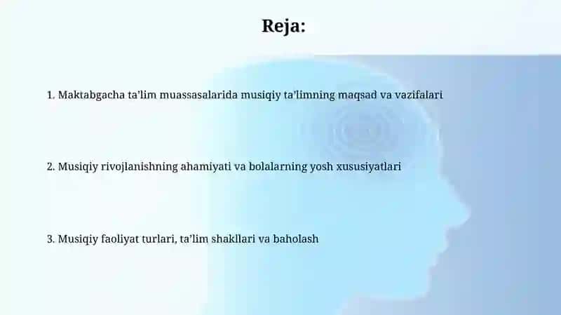 Maktabgacha talim tashkilotlarida musiqaviy tarbiyaning maqsad va vazifalari 2