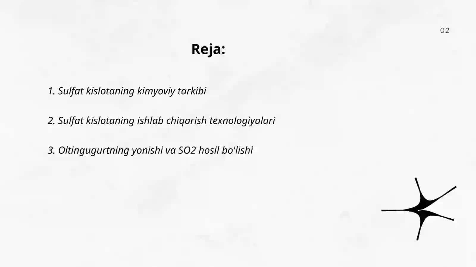 Sulfat kislota ishlab chiqarish,ularning o'ziga xos xossalari 2