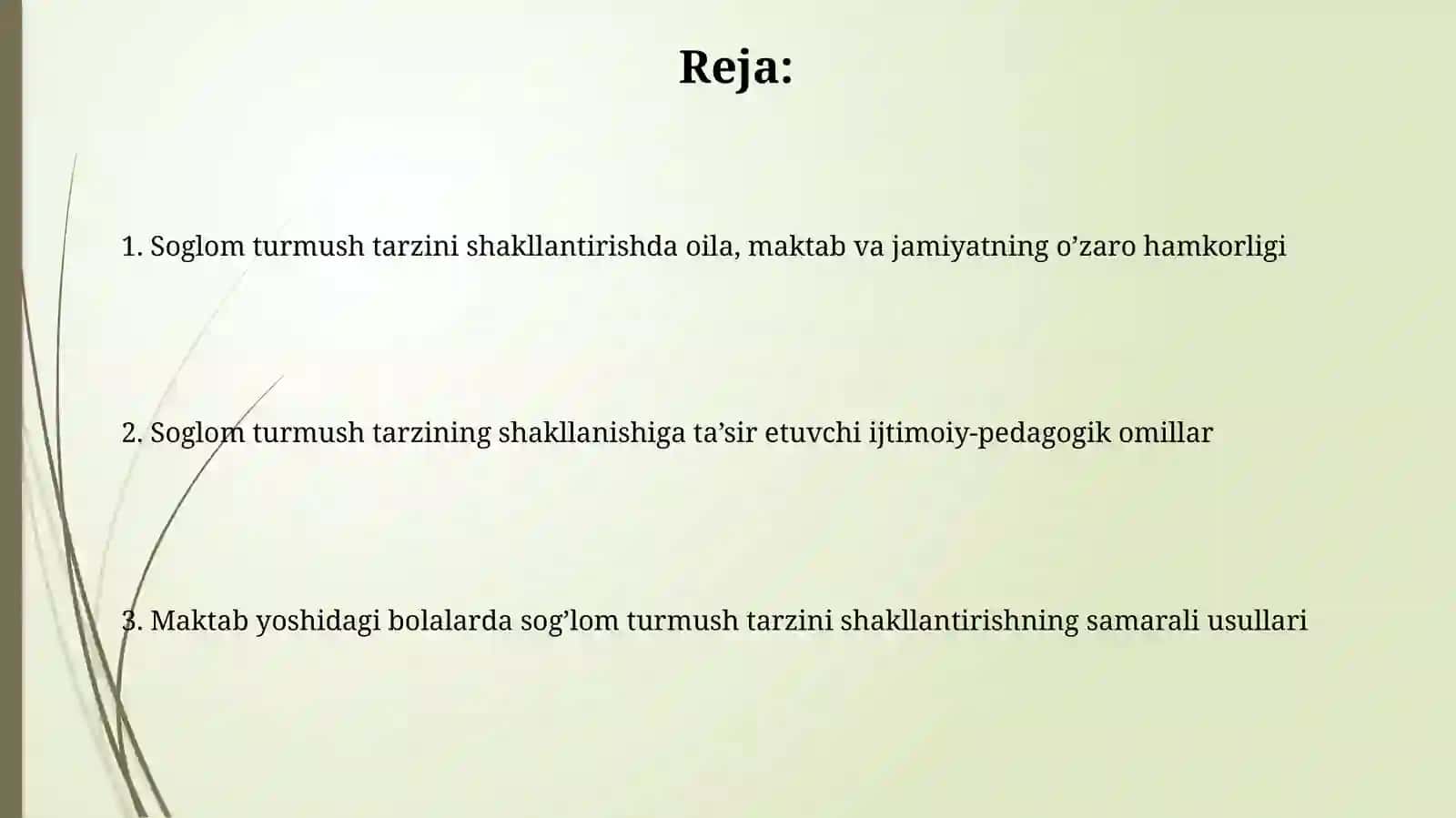 Sogʻlom turmush tarzini shakllantirishga qaratilgan ta’lim dasturlari 2