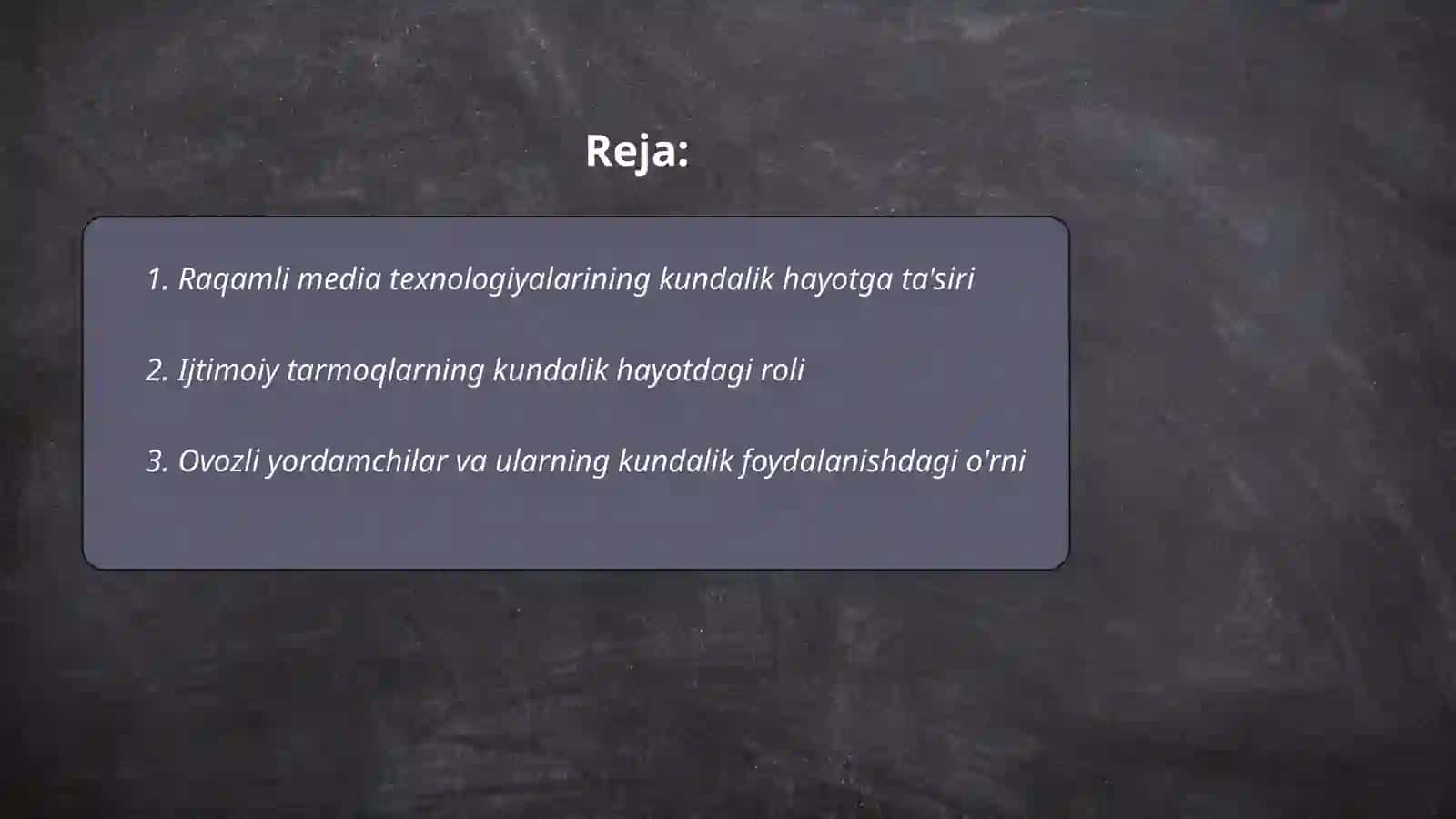 Media texnologiyalar kundalik hayotda 2