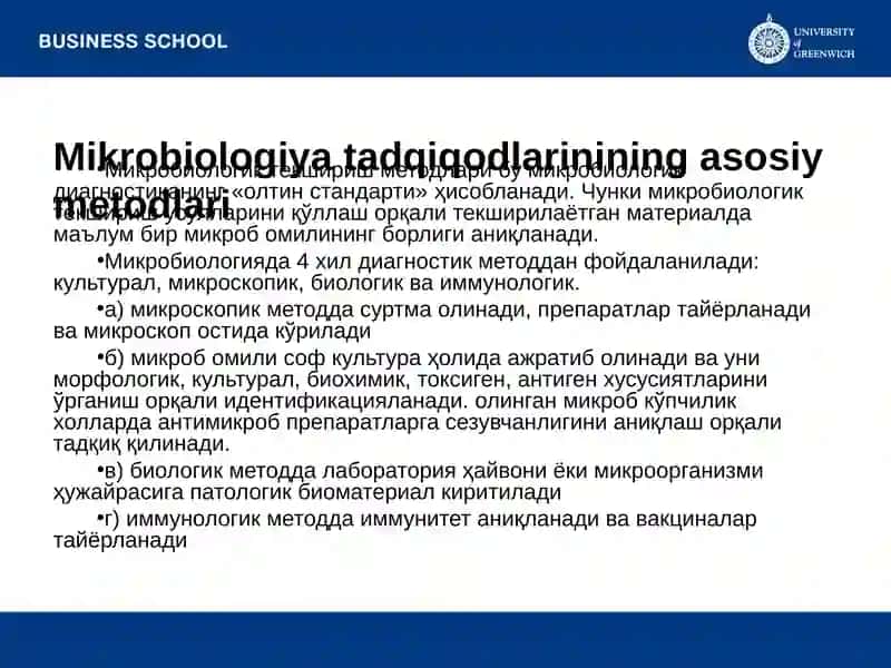 Mikrobiologiya tadqiqodlarinining asosiy metodlari 2
