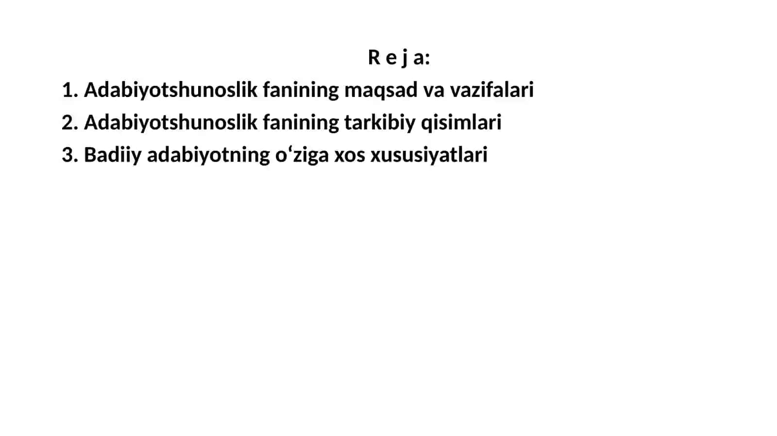 Adabiyotshunoslik fanining maqsad va vazifalari, badiiy adabiyot sanʼat turi sifatida 2