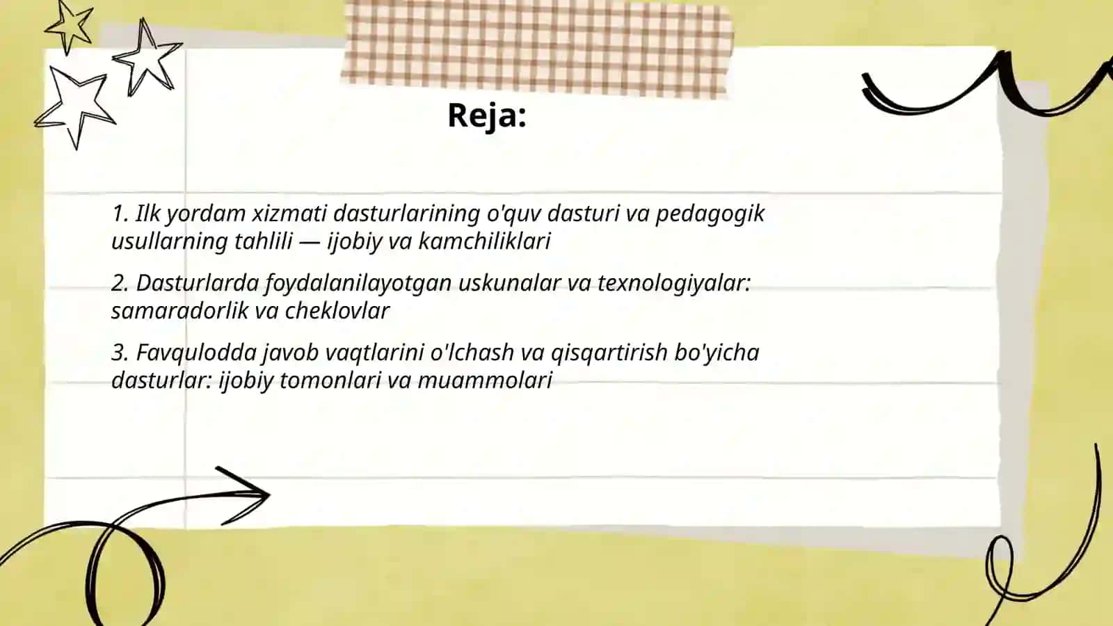 Ilk yordam xizmati dasturlarining tahlili va ijobiy tomonlari va kamchilinlari 2