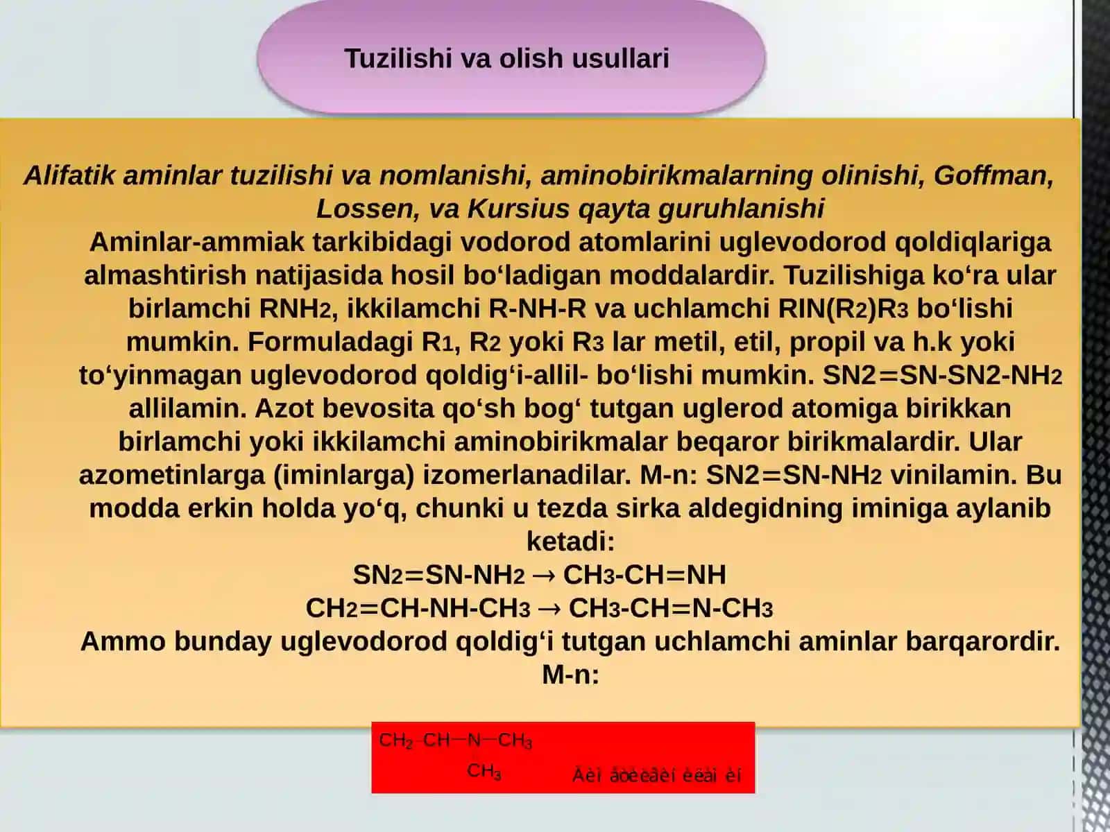 Alifatik aminlar 2