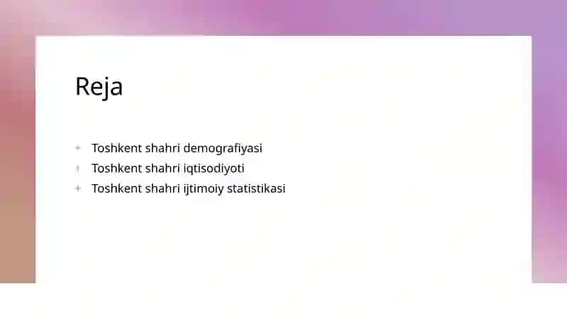 Toshkent shahar statistikasi 2