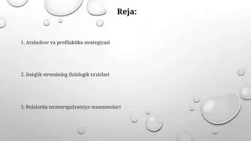 Issiqiqlim sharoitlarida bolalarning termoregulatsiyasi 2