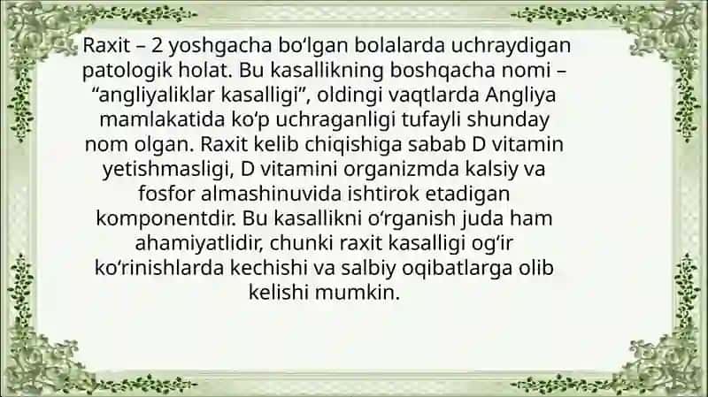 Raxit kasalligi 2