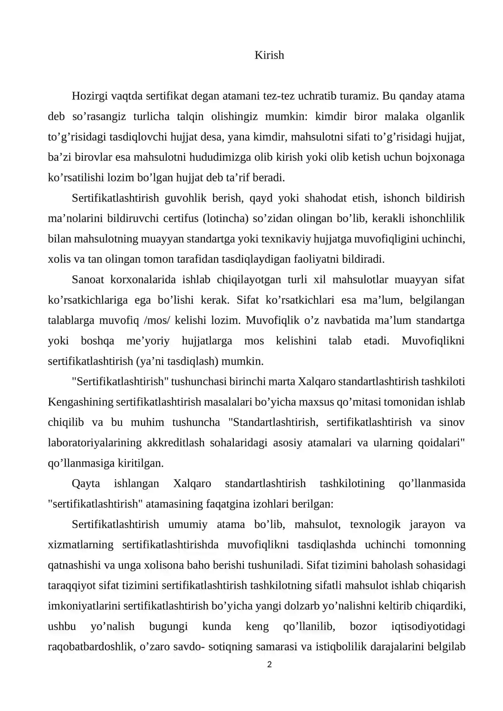 Sintetik solidol moylash mahsulotlarini sertifikatlashtirish tartibini ishlab chiqish 2