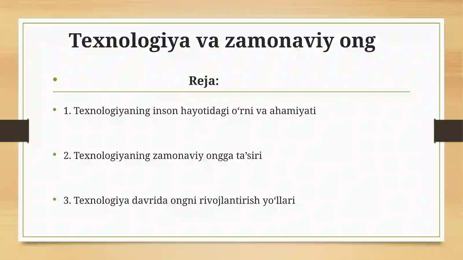 Texnologiya va zamonaviy ong 2