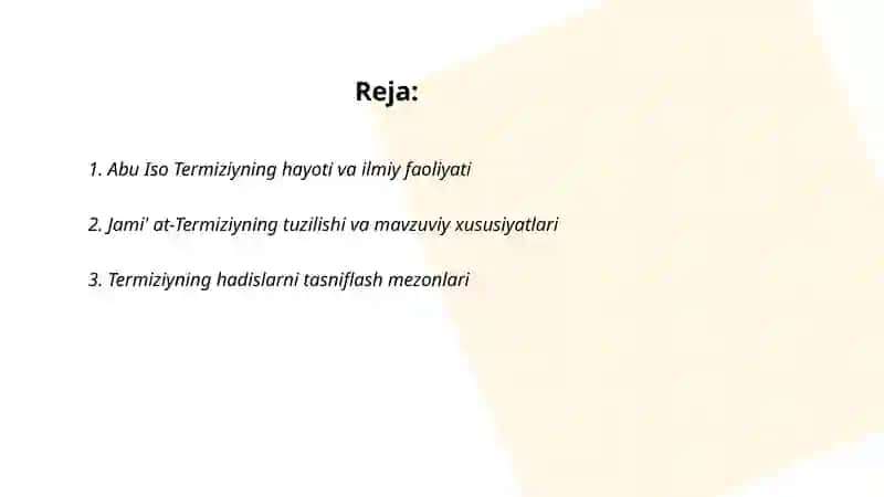 Abu Iso Termiziyning hayoti va ilmiy faoliyati 2