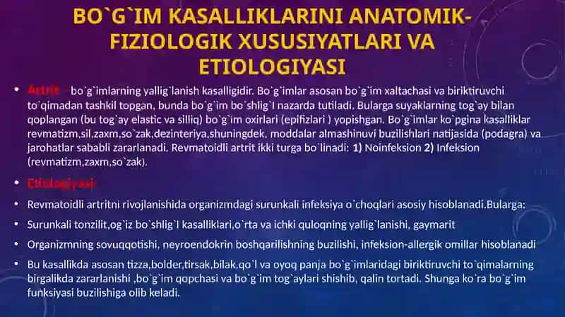 Osteoartrozning davolash jarayoni 2