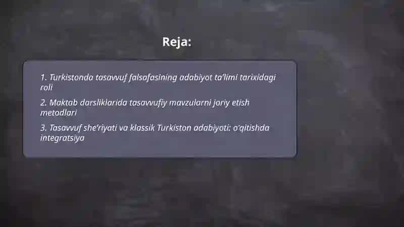 Turkistonda adabiyot oʻqitishda tasavvuf falsafasining roli 2