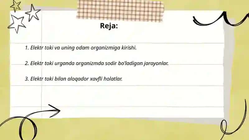 Elektr tokining odam organizmiga tasiri va undan himoya choralari 2