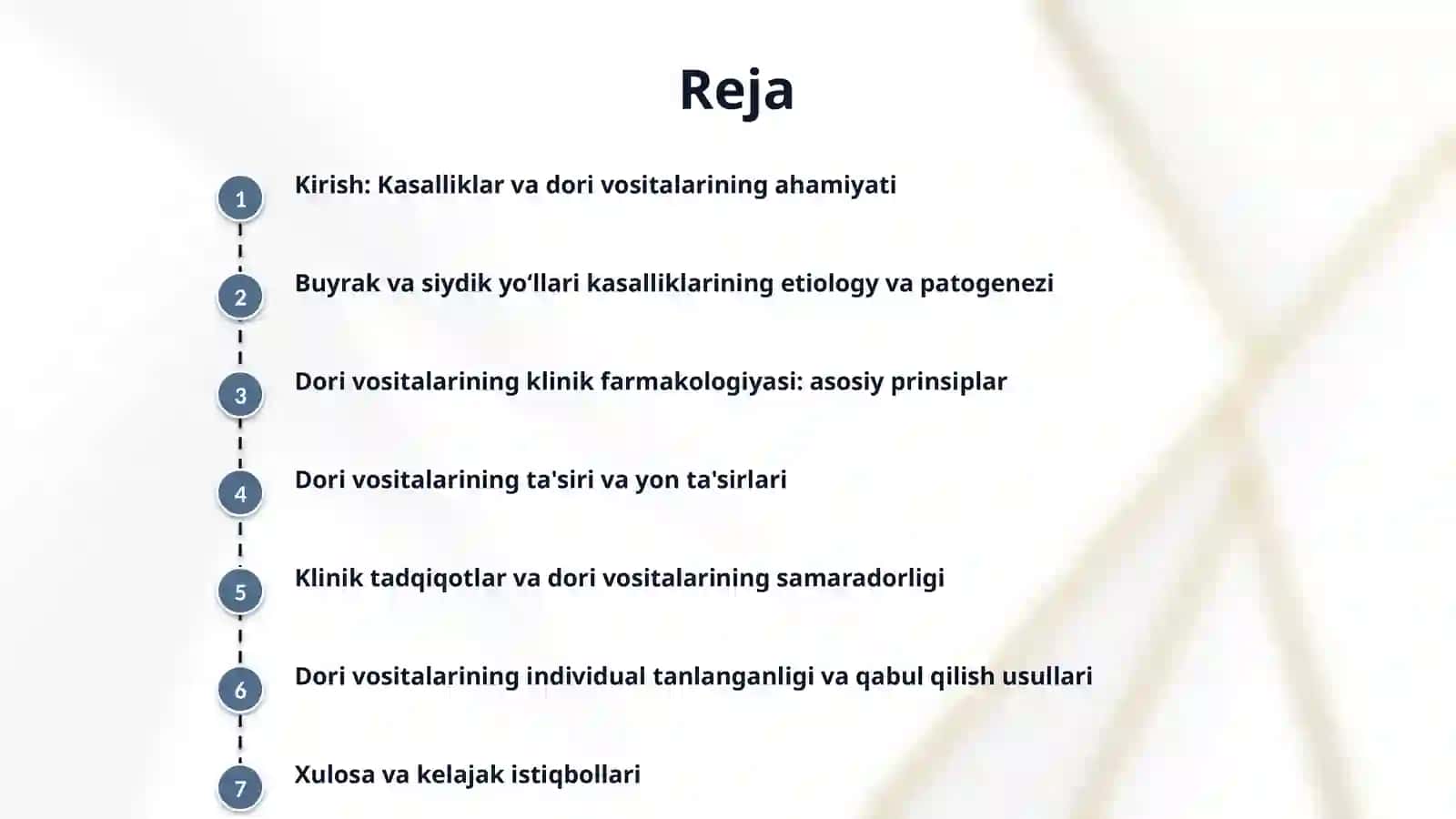 Buyrak va siydik yo‘llari kasalliklarini davolashda qo‘llaniladigan dori vositalarining klinik farmakologiyasi. 2