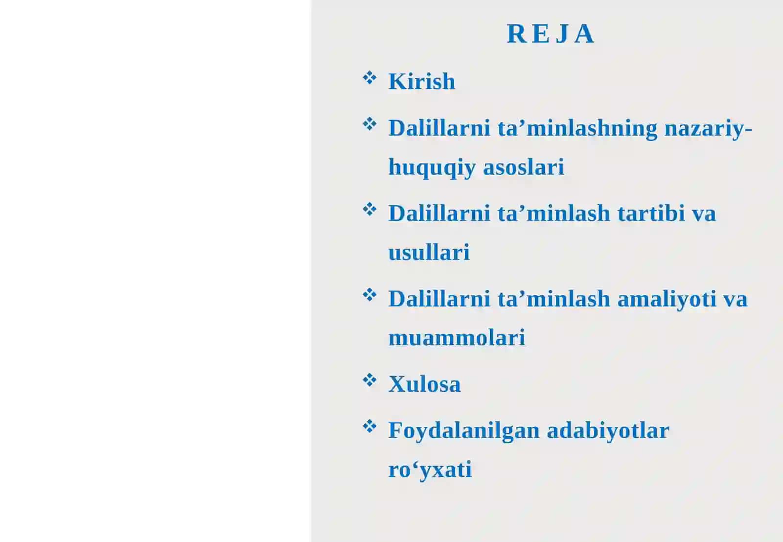 Dalillarni ta’minlash 2